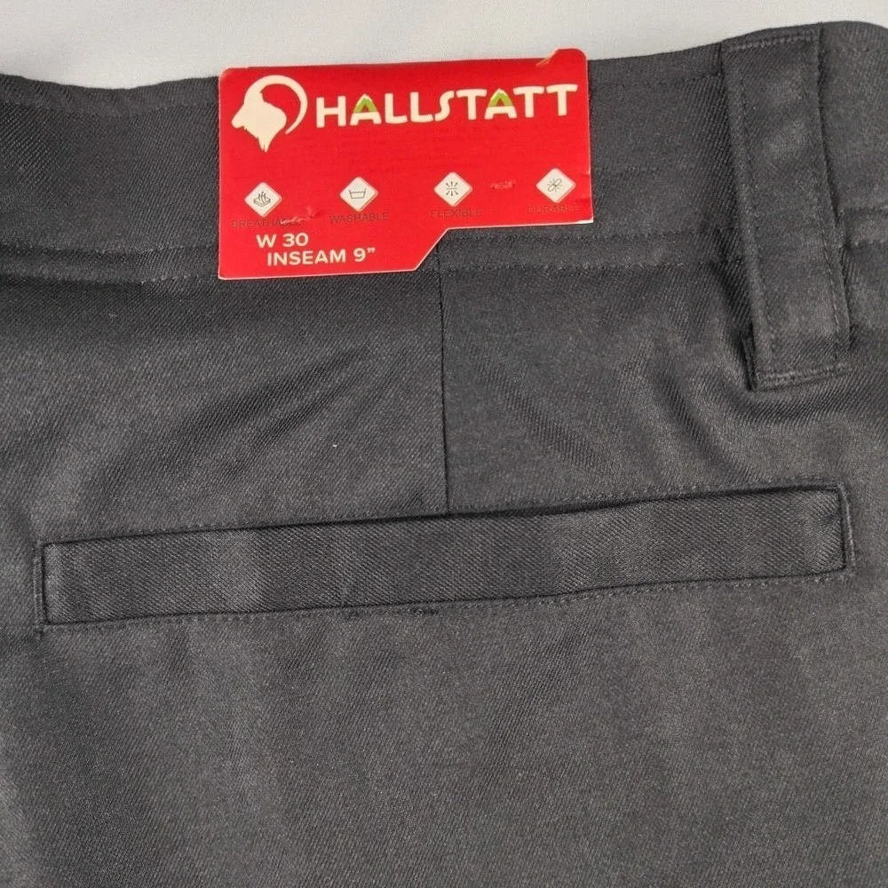Hallstatt Cargo Shorts Mens Size 30x9 Black Breathable Stretch Comfort NWT